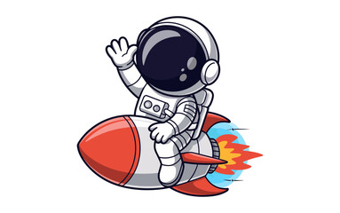 Astronaut vector design, vector illustration,  Astronaut design, silhouette style.
