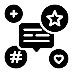 Obraz premium campaign glyph icon