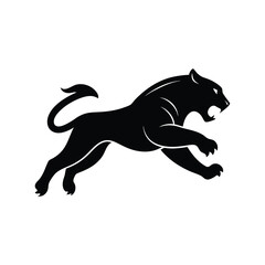 Leaping Tiger Aggressive Vector Art