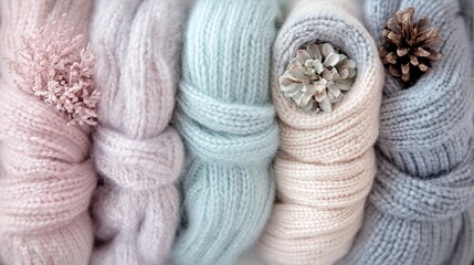 Soft Pastel Knitwear Collection: Cozy Winter Textures
