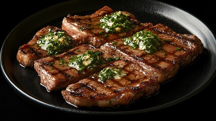 Gourmet Grilled Steaks with Herb Butter