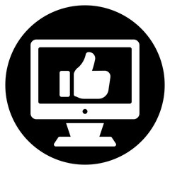 Obraz premium like glyph icon