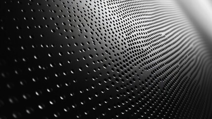 Abstract Perforated Black Surface Texture Background