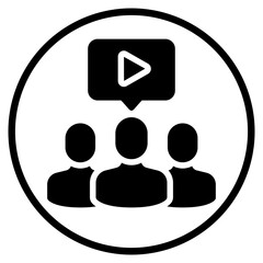 viral marketing glyph icon