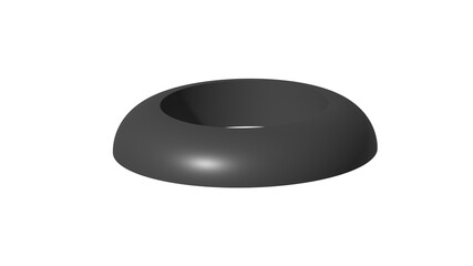 Black circle 3d Empty transparent Png file