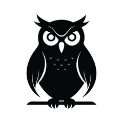 owl on a branch Silhouette