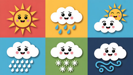 Fototapeta premium Weather of the Day Icons