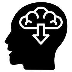 Stress Reduction Glyph Icon