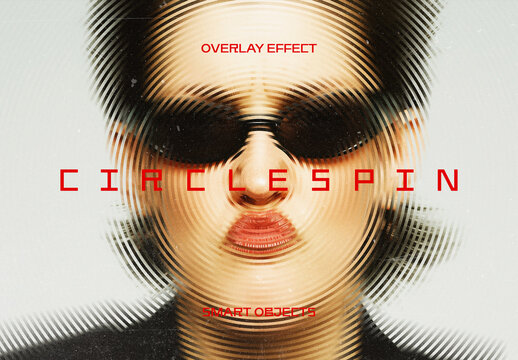 Circle Spin Photo Effect Mockup