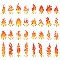 fire icons , fire icons set