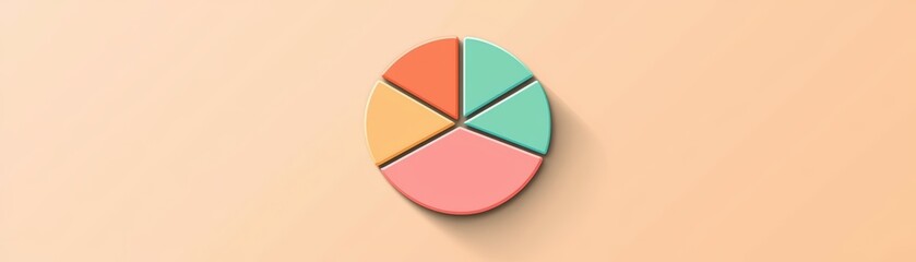 Fototapeta premium Modern Circular Chart Design with Soft Color Palette for Business and Data Representation
