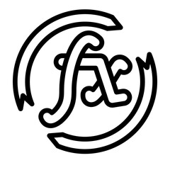 Reusable Functions Vector Line Icon Design