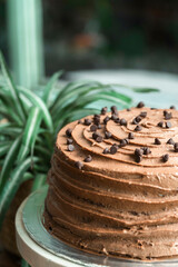 Cake decoration at restaurant lunch cafe brunch