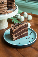 Cake decoration at restaurant lunch cafe brunch