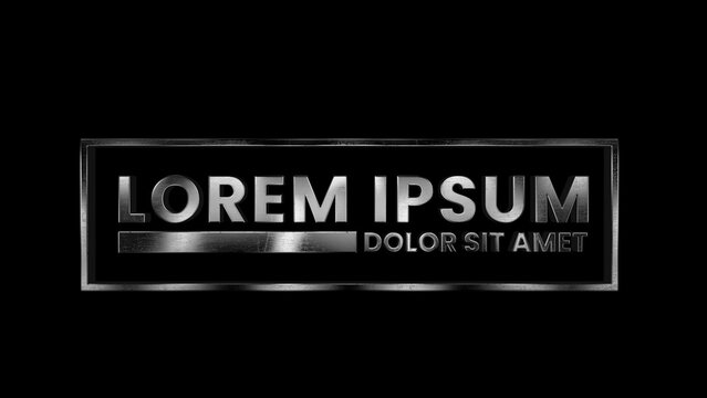 Shiny Metal Text & Title Intro