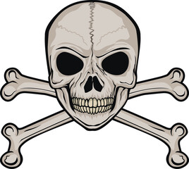 pirate sign with skull and bones, grunge vintage design t shirts
