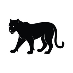 Stalking Tiger Stealthy Silhouette Vector