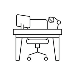 Office Desk Vector icon