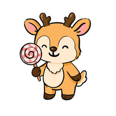 deer cartoon candy