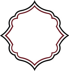 Elegant Double Line Wavy Decorative Frame Border Outline for Design Projects