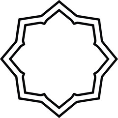 Elegant Black Outline Floral Frame Design for Invitations and Decorative Projects