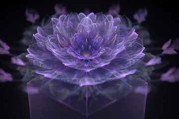 A close up of a purple flower