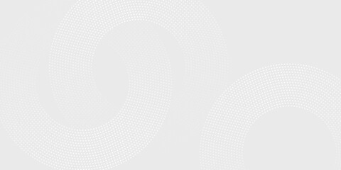 Abstract white glowing geometric lines on gray background. Modern shiny blue circle lines pattern