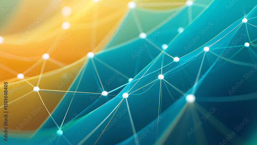 Poster abstract network connection intertwined nodes and dynamic flow visualization