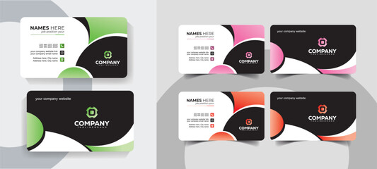 Doubl Sided Business Card Design for Corporate Professionals. Creative and professional business card template for all industries.