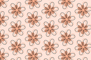 vector seamless floral pattern cute textile pattern abstract background 