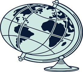 globe on white background