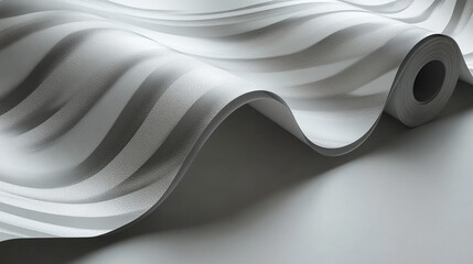 Obraz premium Textured gray wallpaper rolling on a smooth surface 