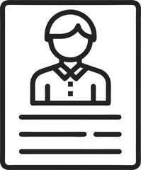 vector outline icon on white or transparent background