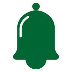 Bell symbol icon vector green 1