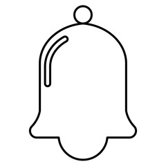 Bell symbol icon vector line 1