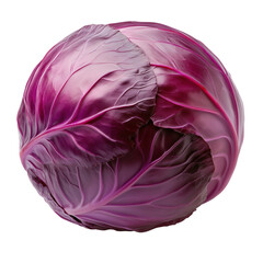 Obraz premium Red cabbage vegetable isolated on transparent or white background