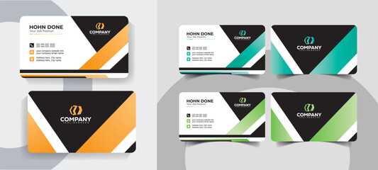Minimalist Business Card Template Set for Personal and Business Use. Modern business card template for corporate and personal branding.
