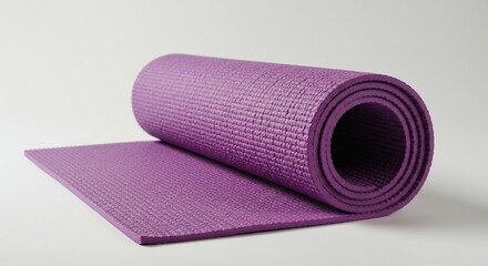Rolled yoga mat for exercising at a studio, health, fitness and recreation
