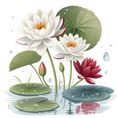 Elegant Lotus Flower Vector Illustration Floral Design for Zen & Wellness Themes