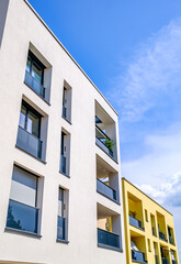 Obraz premium typical apartment house in austria