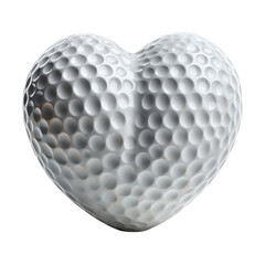 Golf ball heart shape, a symbol of sportsmanship and love for the game, blending the spirit of athleticism with a heartfelt gesture.