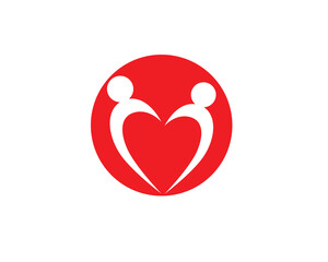 Adoption community care Logo template vector icon