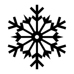 Snowflakes black silhouette vector illustration isolated on transparent background for winter and holiday design themes