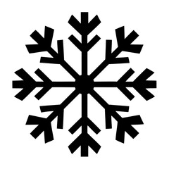 Snowflakes black silhouette vector illustration isolated on transparent background for winter and holiday design themes