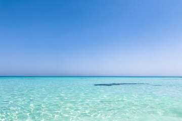 Obraz premium Natural background blue sky and turquoise water. White Island Sharm El Sheikh.