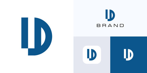 Letter D monogram logo icon design vector illustration template editable, Symbol initial alphabet sign for brand identity and business company