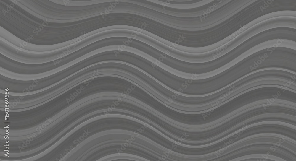 Aufkleber abstract gray wavy lines creating a textured, fluid and dynamic pattern