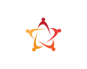 community group team work and adoption  logo and symbols