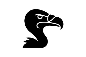 Vulture head silhouette vector graphic illustration