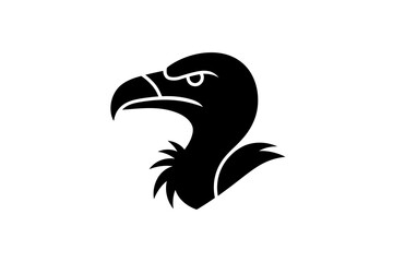 Vulture head silhouette vector graphic download